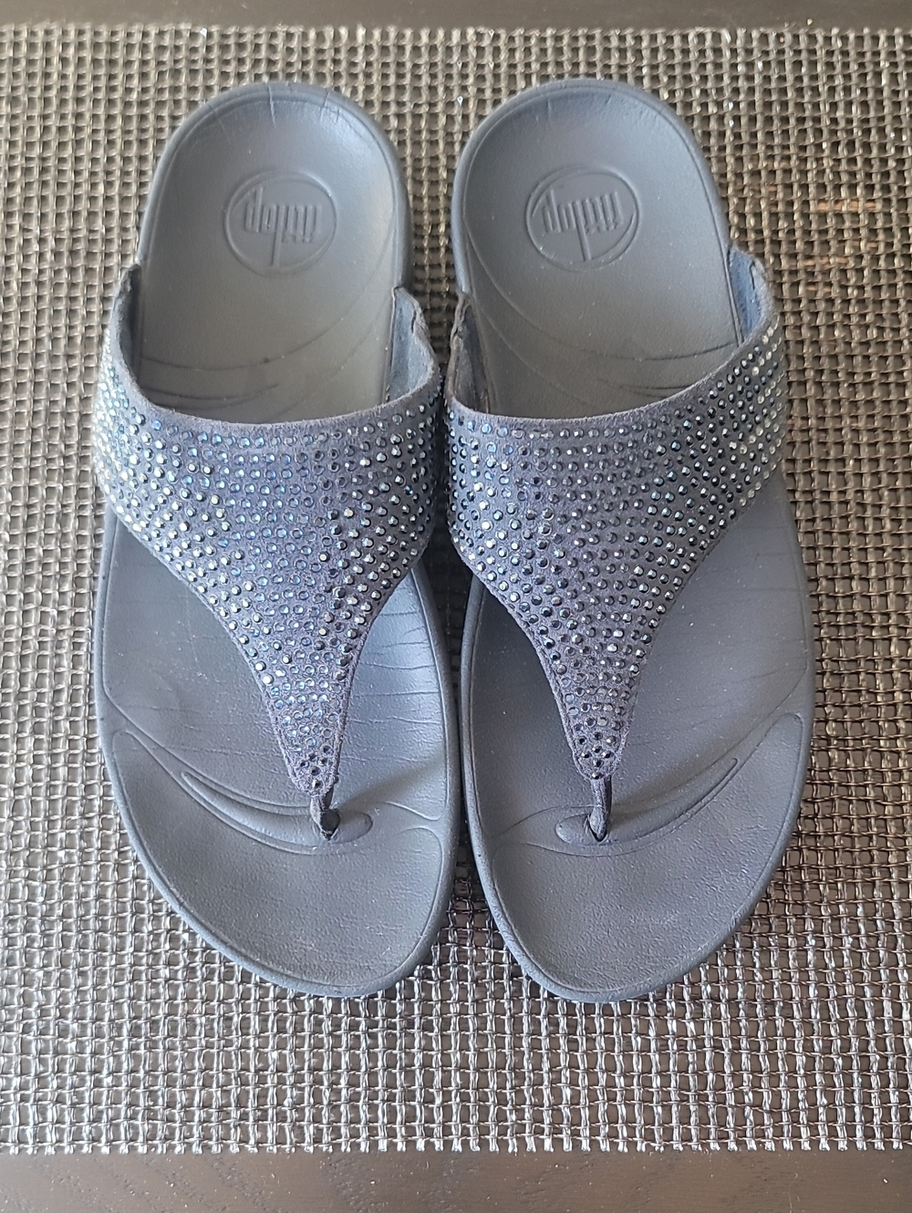 Fitflop Navy Stud Thong Sandals 8